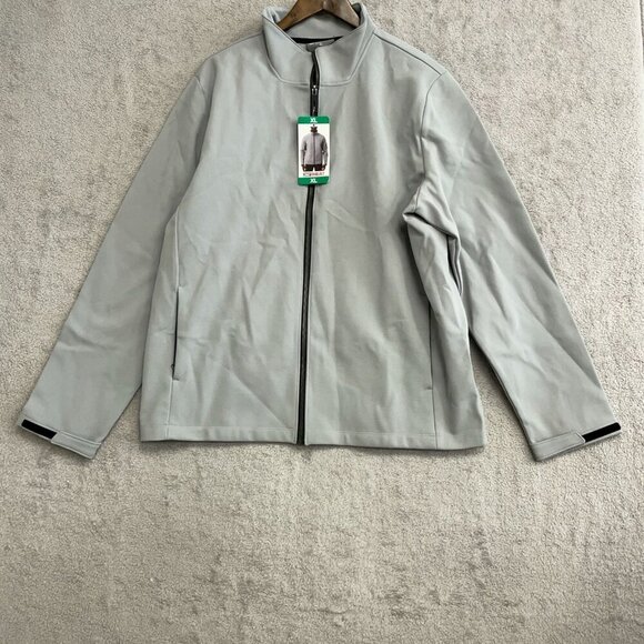 NEW 32 Degrees Heat Men's XL Windbreaker Jacket Light Gray Full Zip - Picture 2 of 9